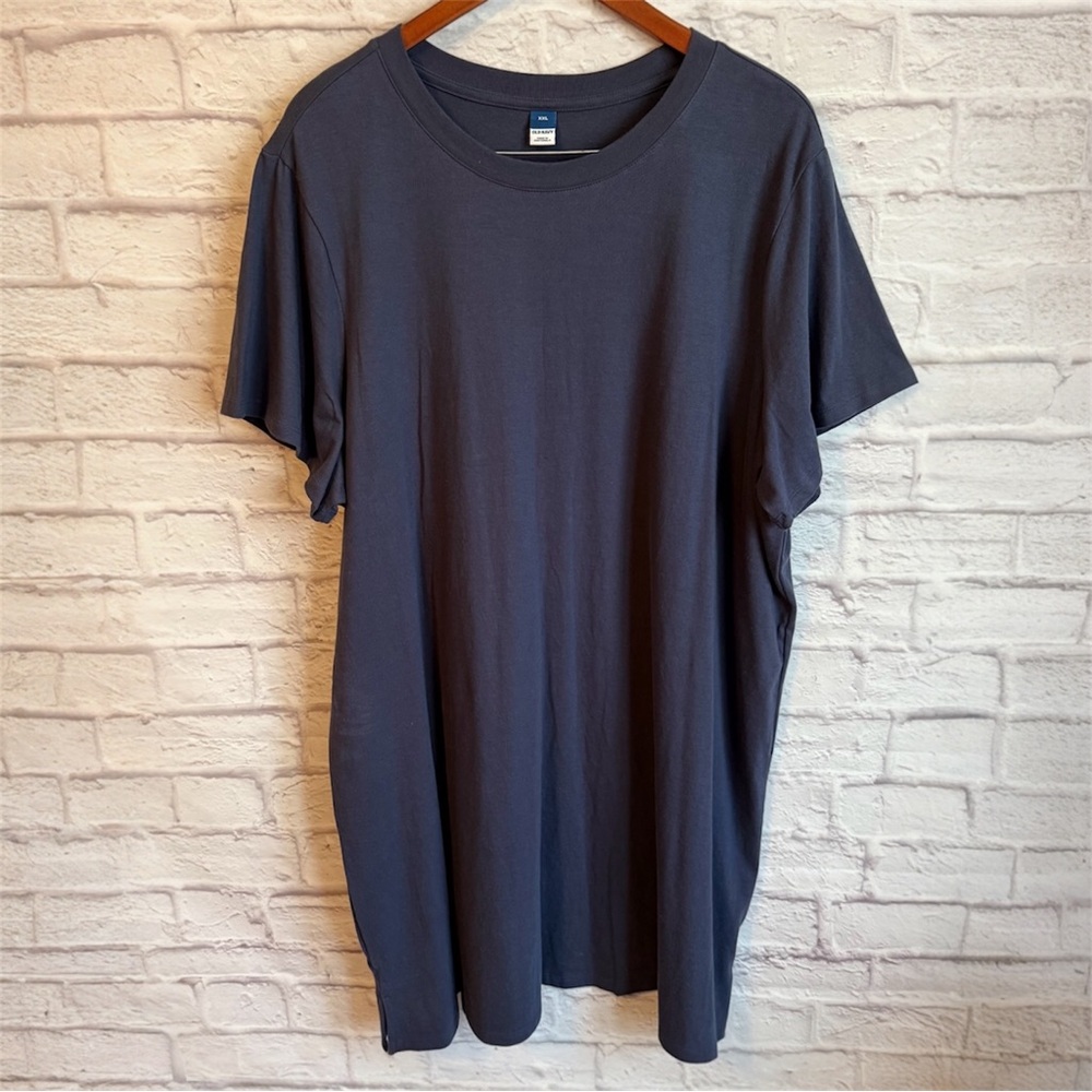 Old Navy Short Sleeve Navy Blue T-Shirt Dress XXL